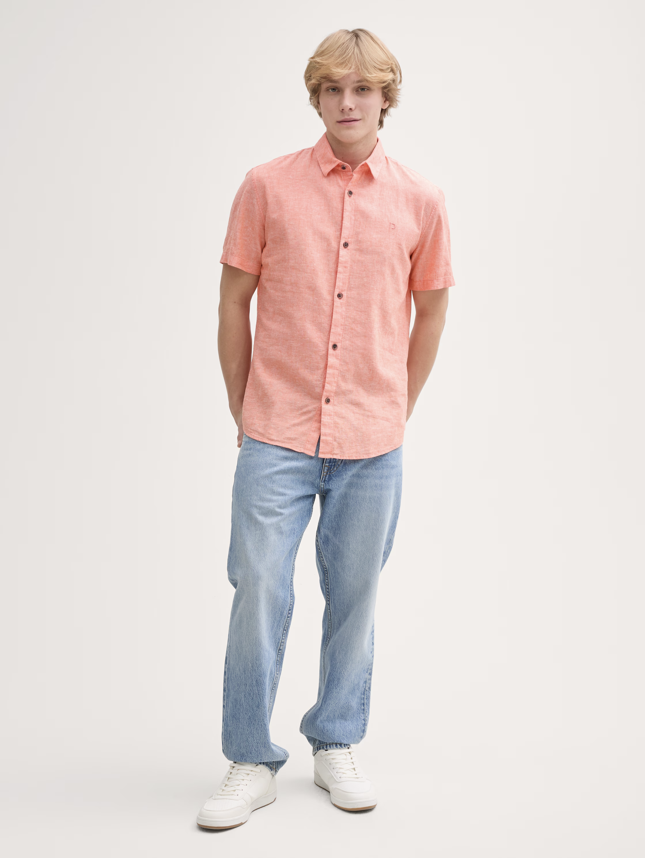 Tom Tailor Chemise 1045188 - Peach - Boutique Adam & Eve marque canadienne, marque québécoise