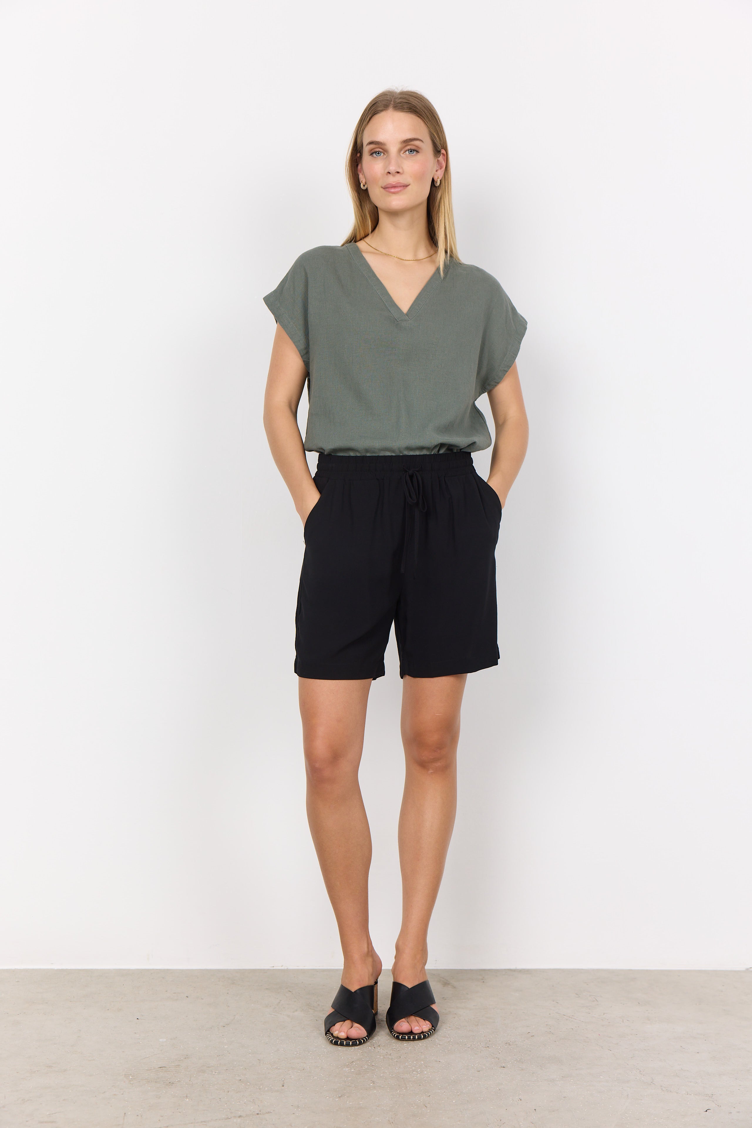 Soya Concept - Shorts radia-163b- Black - Boutique Adam & Eve marque canadienne, marque québécoise