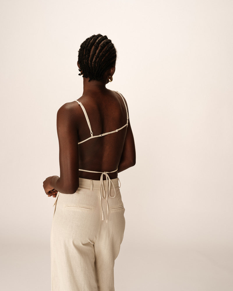Grace & Mila - haut PESTO - Off white - Boutique Adam & Eve marque canadienne, marque québécoise