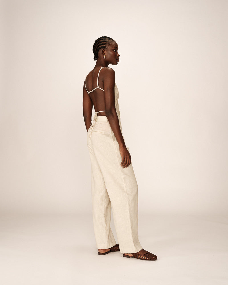 Grace & Mila - haut PESTO - Off white - Boutique Adam & Eve marque canadienne, marque québécoise