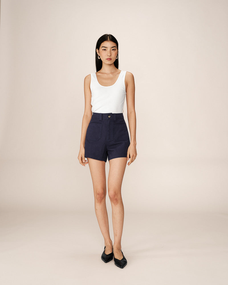 Grace & Mila - Shorts PINO - Navy - Boutique Adam & Eve marque canadienne, marque québécoise
