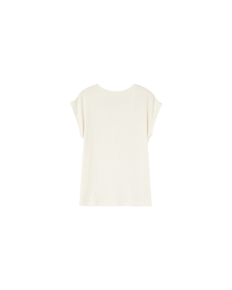 Grace & Mila - T-shirt PROSPER - Blanc cassé - Boutique Adam & Eve marque canadienne, marque québécoise