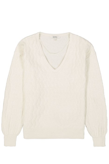 Garcia Pull T40243-Blanc cassé