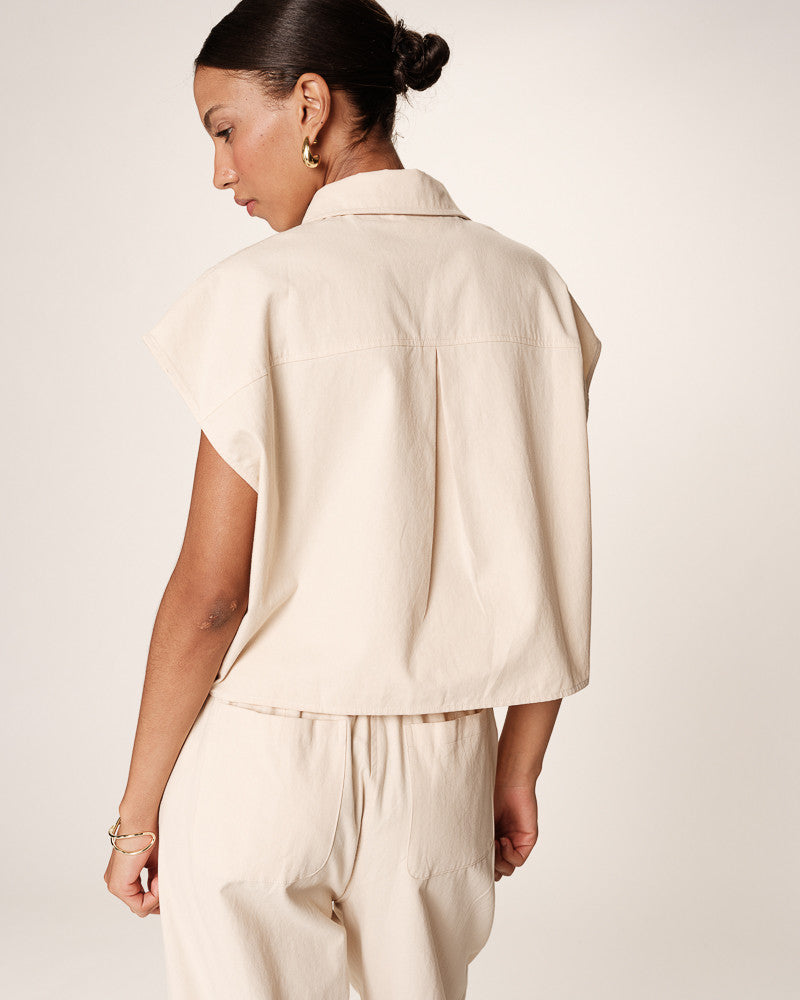Grace & Mila - Blouse RISE - Sand - Boutique Adam & Eve marque canadienne, marque québécoise