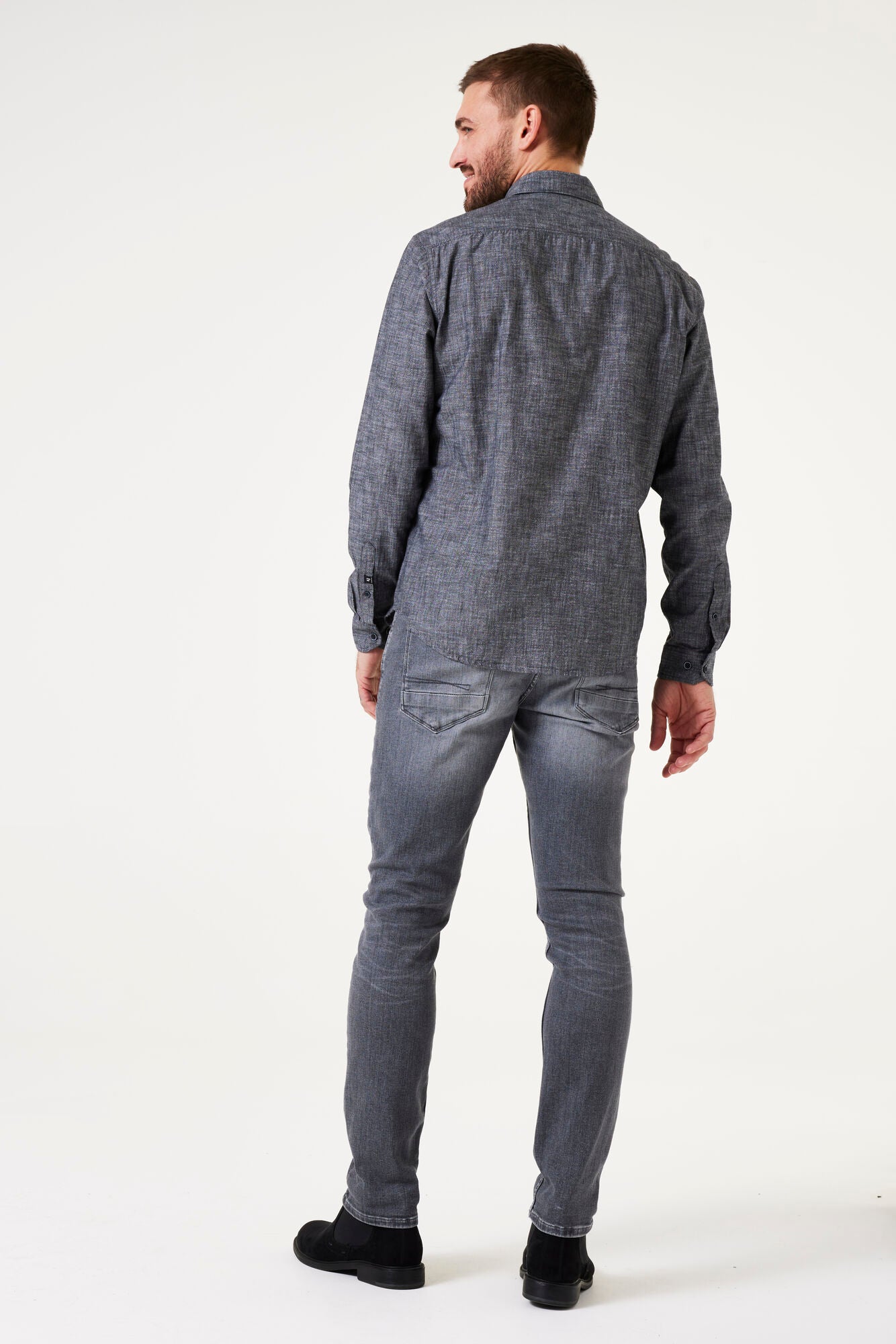 Chemise Garcia W41082 - Gris - Boutique Adam & Eve marque canadienne, marque québécoise