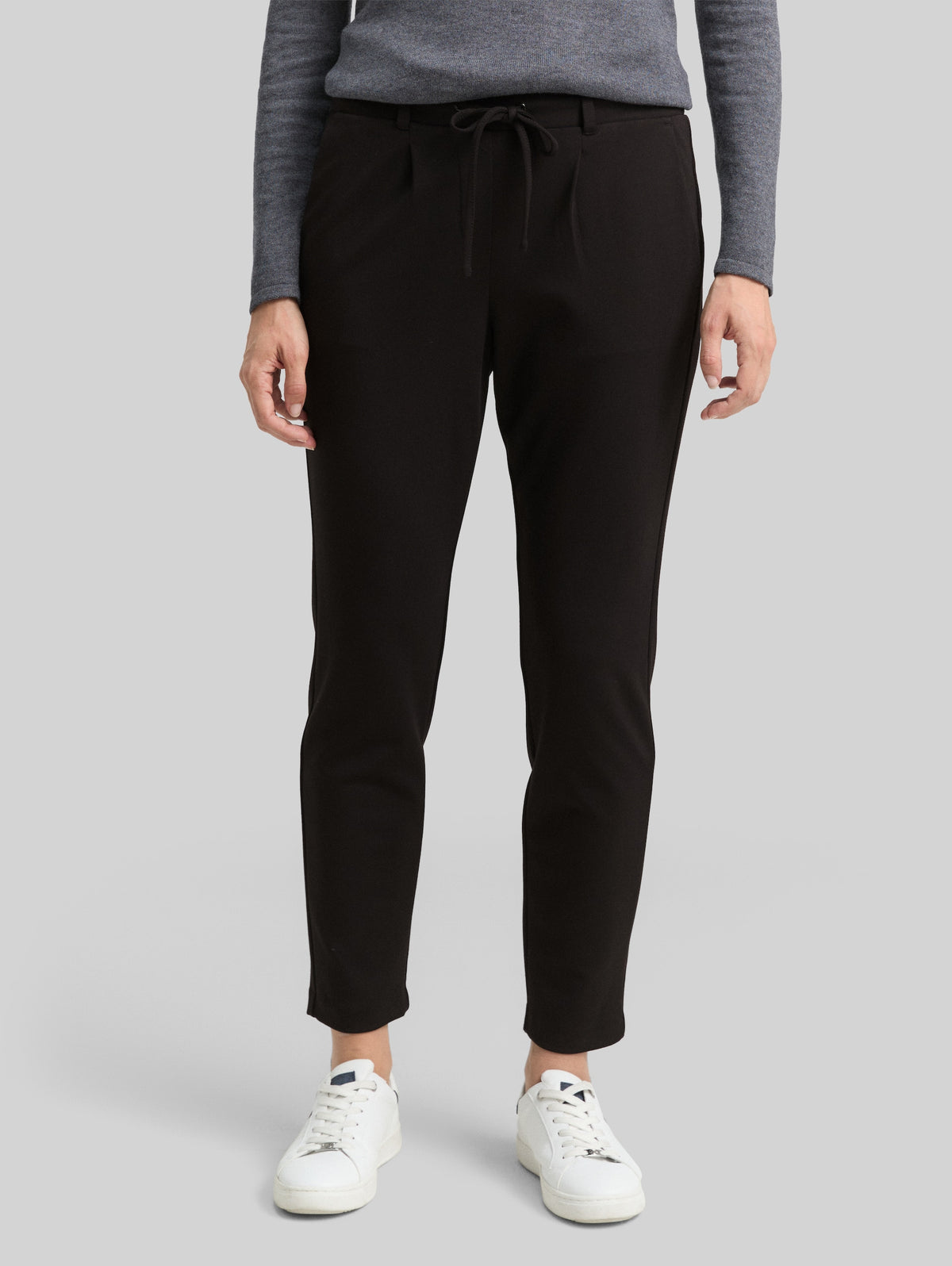 Tom Tailor Pants 1008375 Jersey loose fit pants - black