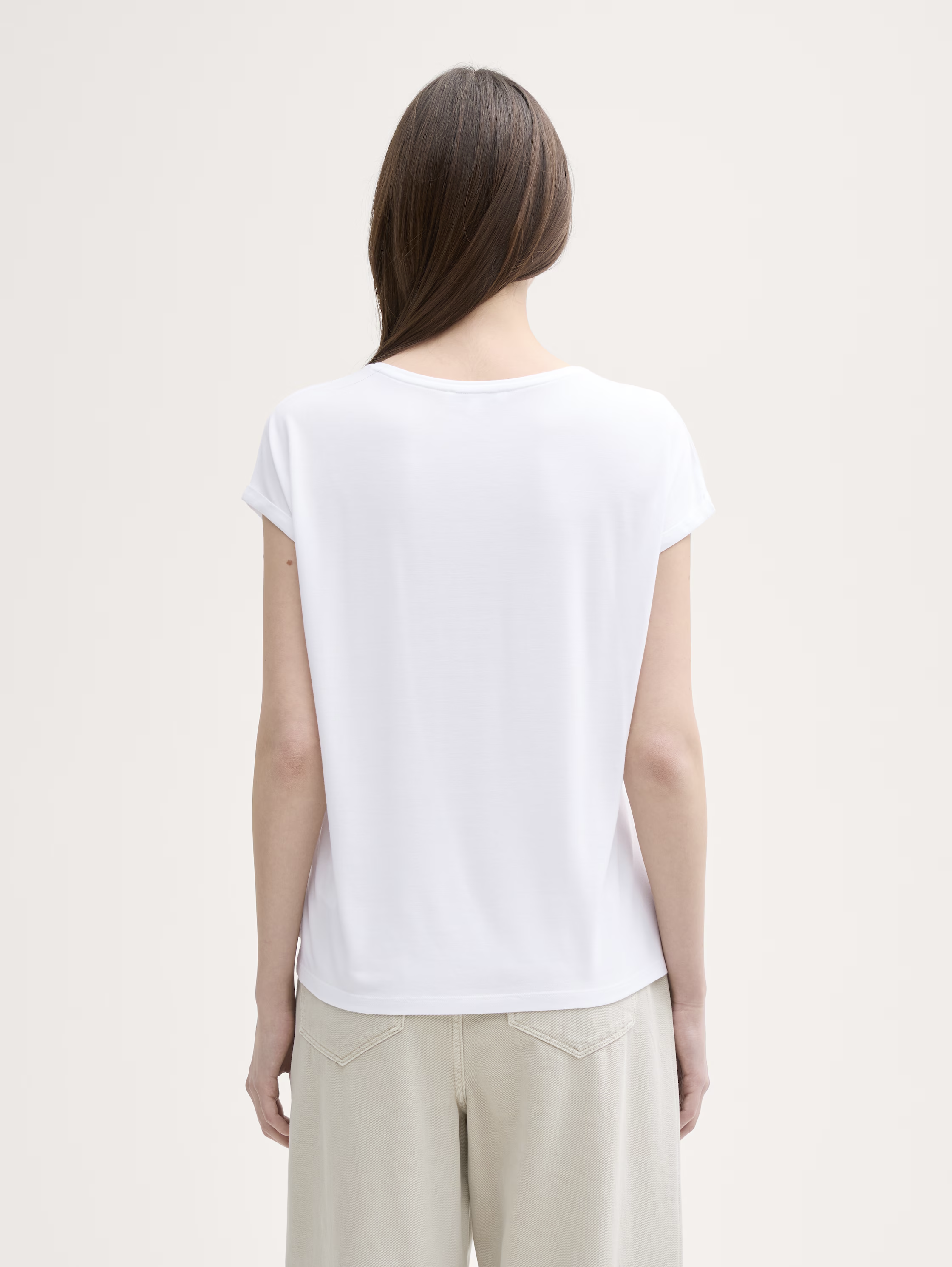 Tom tailor t-shirt 1030942 - White - Boutique Adam & Eve marque canadienne, marque québécoise