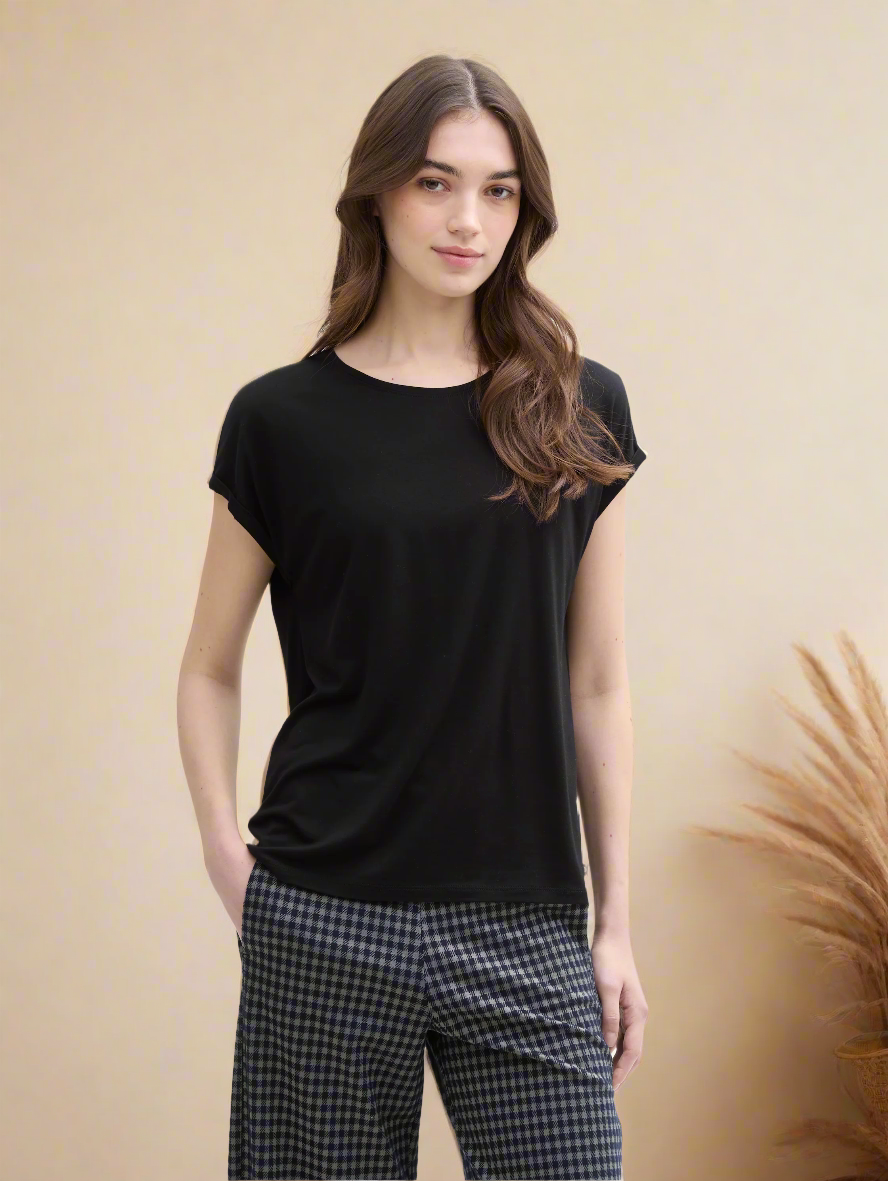 Tom tailor t-shirt 1030942 - Black - Boutique Adam & Eve marque canadienne, marque québécoise