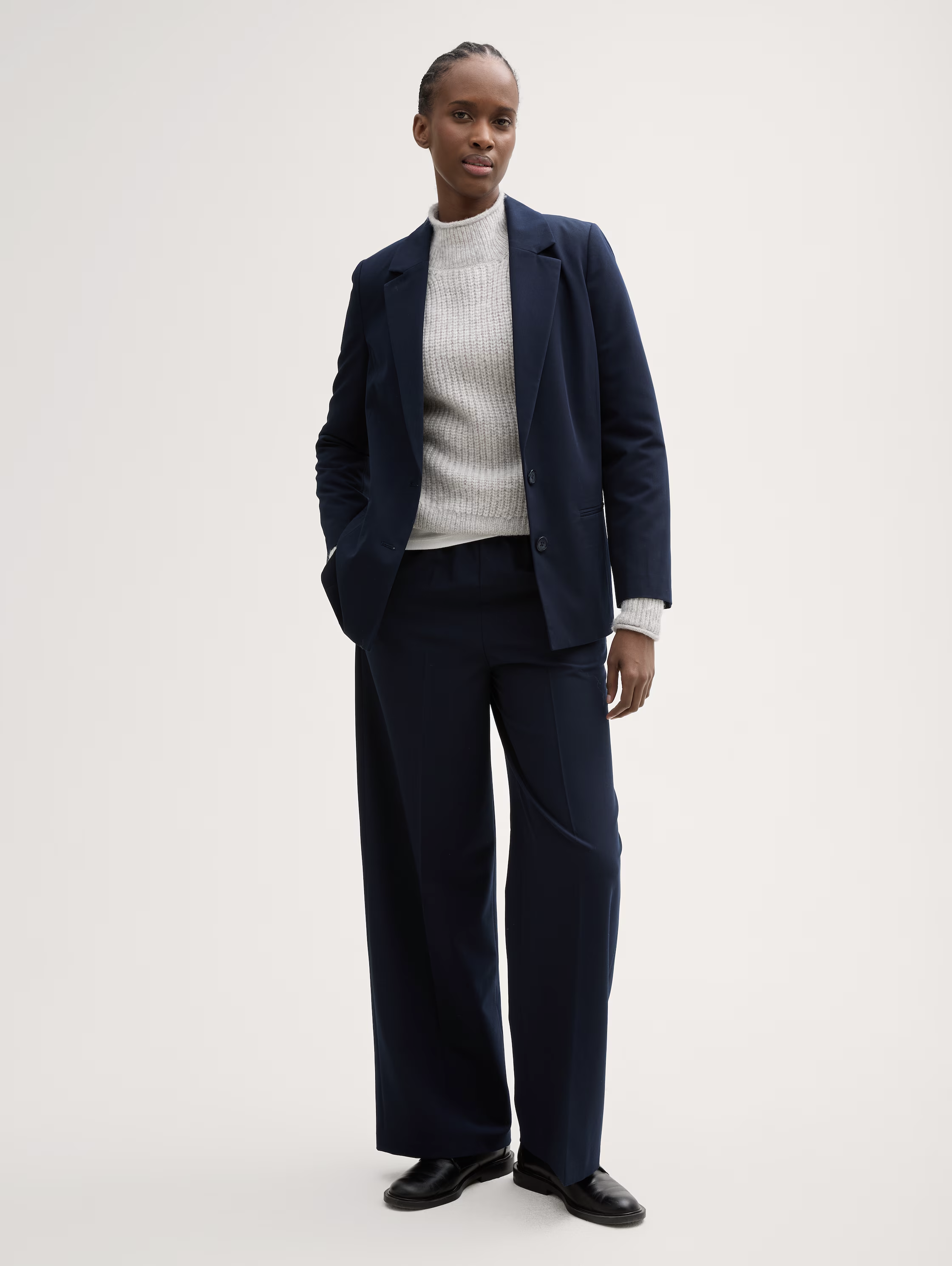 Tom Tailor- Blazer -1045576 - Navy - Boutique Adam & Eve marque canadienne, marque québécoise