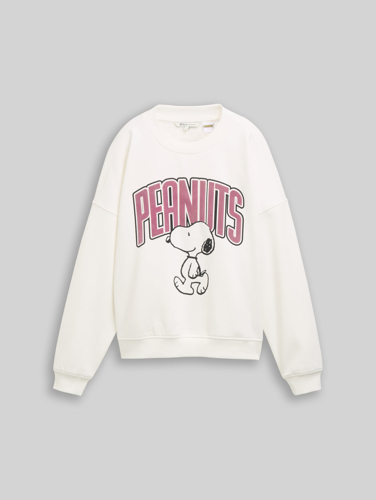Tom Tailor Top 1052369 Peanuts crewneck sweatshirt - White