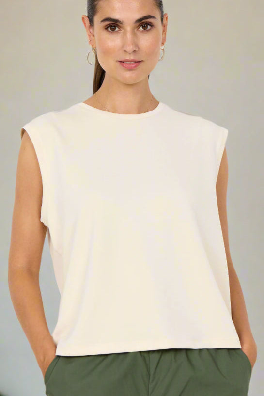 Soya Concept T-shirt BANU 229 - Off white - Boutique Adam & Eve marque canadienne, marque québécoise