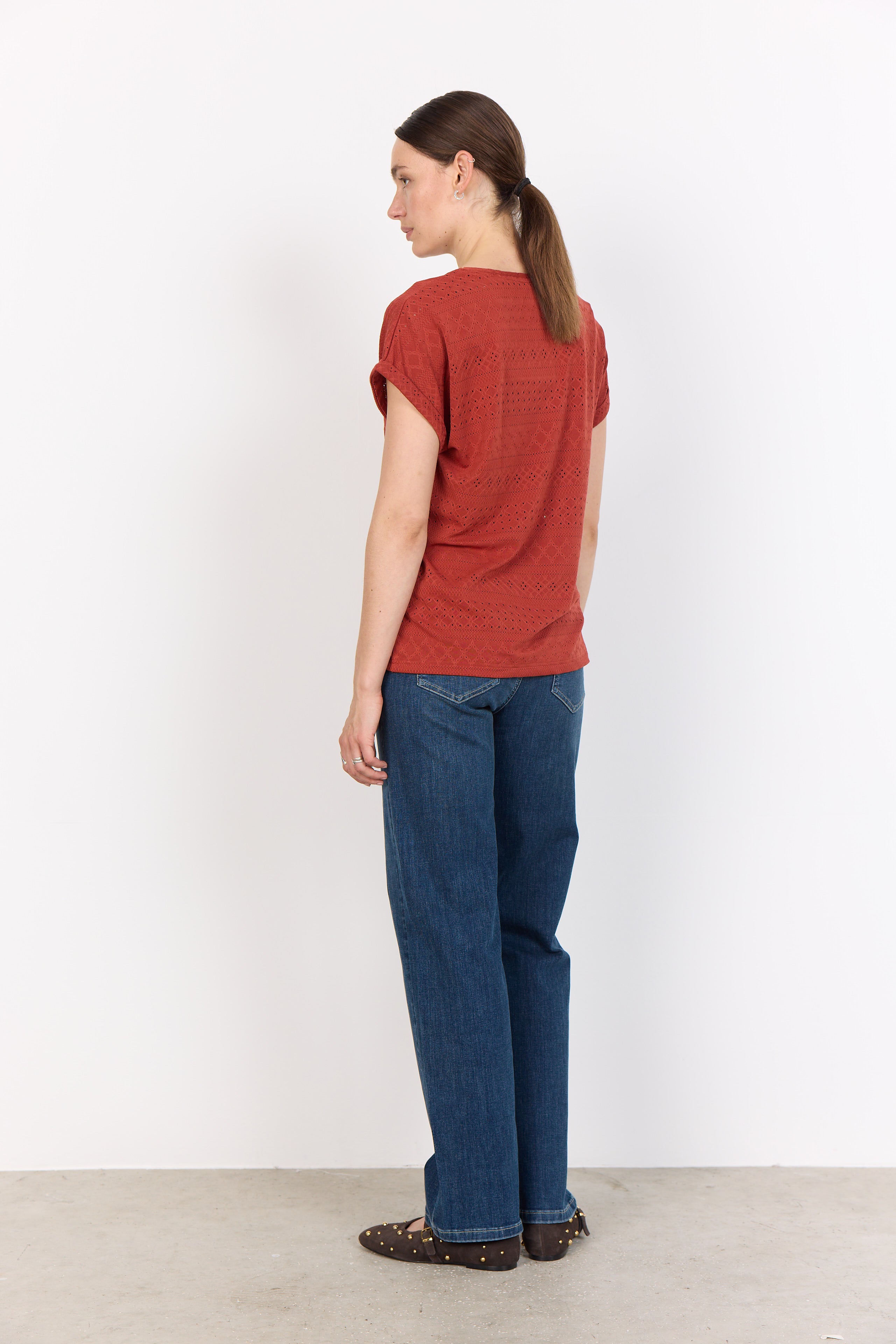 Soya Concept T-shirt SATINE 2 - Terracotta - Boutique Adam & Eve marque canadienne, marque québécoise