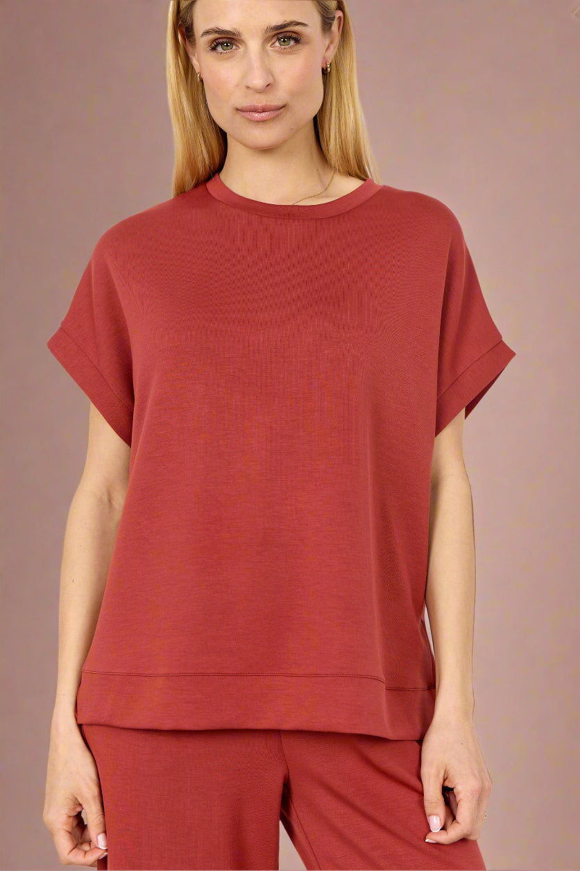 Soya Concept T-shirt BANU 245 - Terracotta - Boutique Adam & Eve marque canadienne, marque québécoise