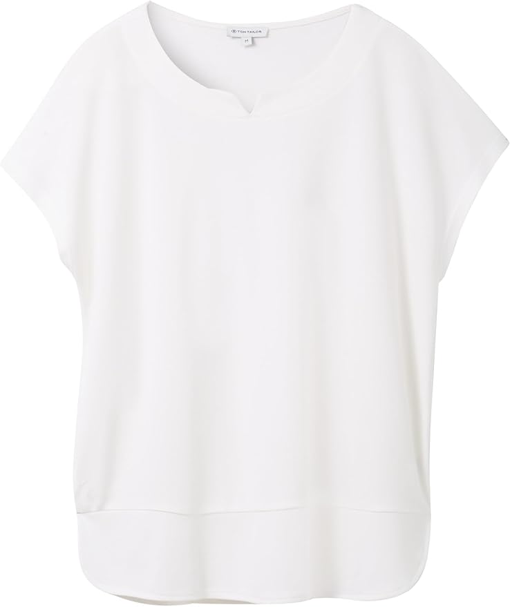 Tom tailor t-shirt 1040547 - White - Boutique Adam & Eve marque canadienne, marque québécoise