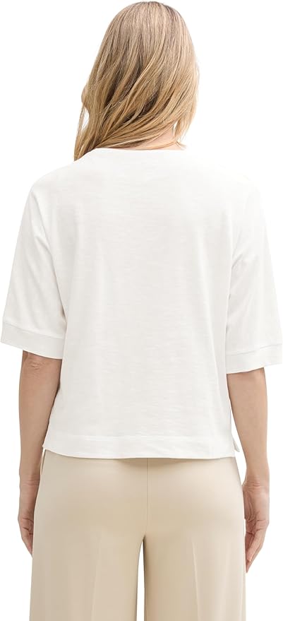 Tom tailor t-shirt 1045567 - White - Boutique Adam & Eve marque canadienne, marque québécoise