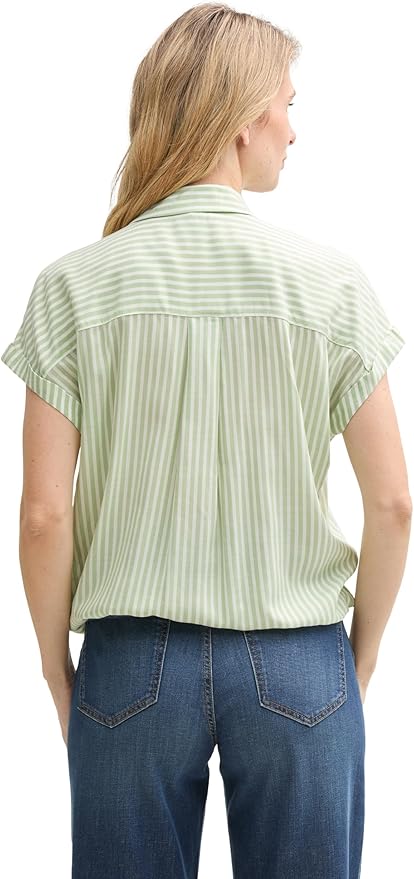 Tom Tailor- Blouse -1045239 - Green - Boutique Adam & Eve marque canadienne, marque québécoise