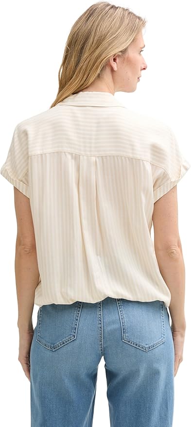 Tom Tailor- Blouse -1045239 - Sand - Boutique Adam & Eve marque canadienne, marque québécoise
