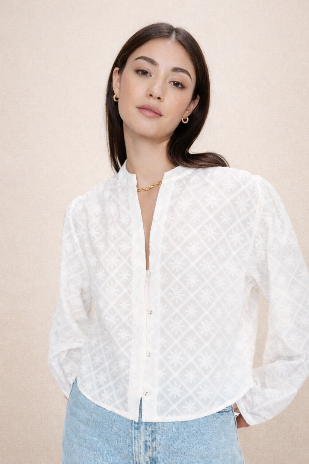 Grace & Mila - Blouse VANDITA - Ivory - Boutique Adam & Eve marque canadienne, marque québécoise