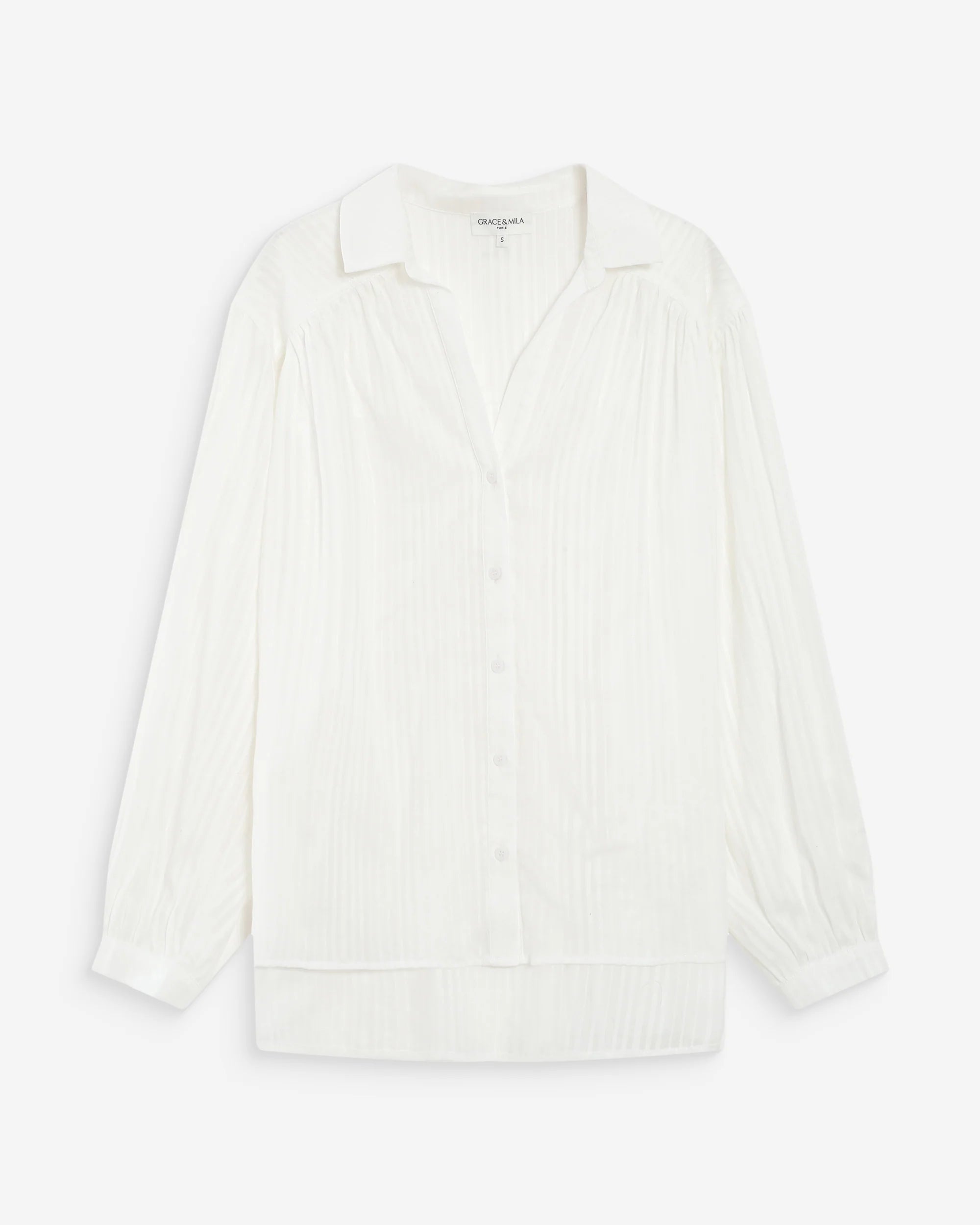 Grace & Mila - Blouse VIBES - Ivory - Boutique Adam & Eve marque canadienne, marque québécoise