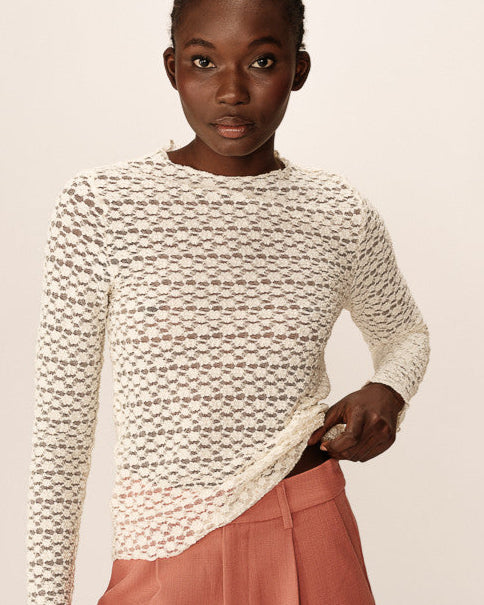 Grace & Mila - Top PRAIRIE - Offwhite - Boutique Adam & Eve marque canadienne, marque québécoise