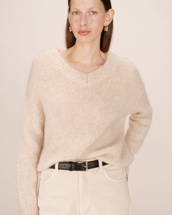 Grace & Mila - Sweater SABADO - Off white - Boutique Adam & Eve marque canadienne, marque québécoise