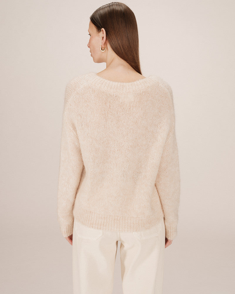 Grace & Mila - Sweater SABADO - Off white - Boutique Adam & Eve marque canadienne, marque québécoise