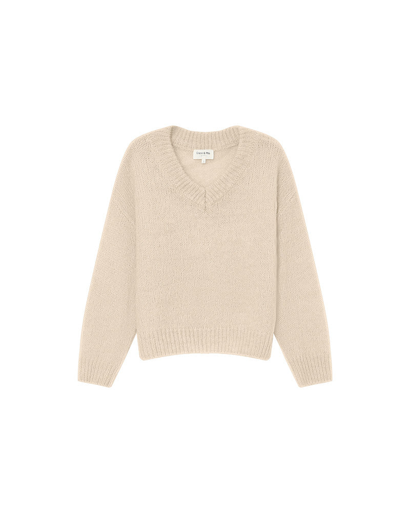 Grace & Mila - Sweater SABADO - Off white - Boutique Adam & Eve marque canadienne, marque québécoise