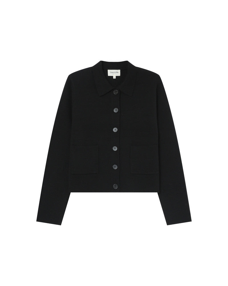 Grace & Mila - Cardigan SAILOR - Black - Boutique Adam & Eve marque canadienne, marque québécoise