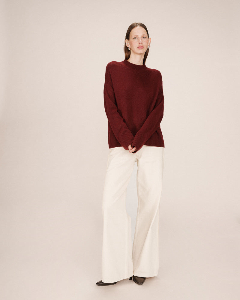 Grace & Mila - Sweater SALTY - Wine - Boutique Adam & Eve marque canadienne, marque québécoise