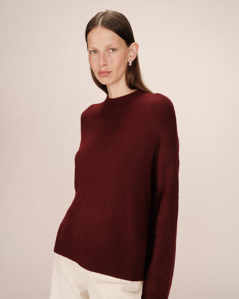 Grace & Mila - Sweater SALTY - Wine - Boutique Adam & Eve marque canadienne, marque québécoise