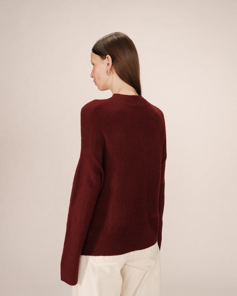 Grace & Mila - Sweater SALTY - Wine - Boutique Adam & Eve marque canadienne, marque québécoise