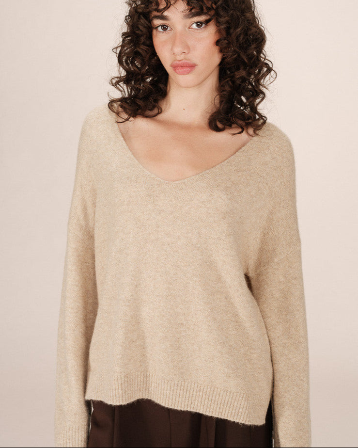 Grace & Mila - Sweater SALVADOR - Off white - Boutique Adam & Eve marque canadienne, marque québécoise