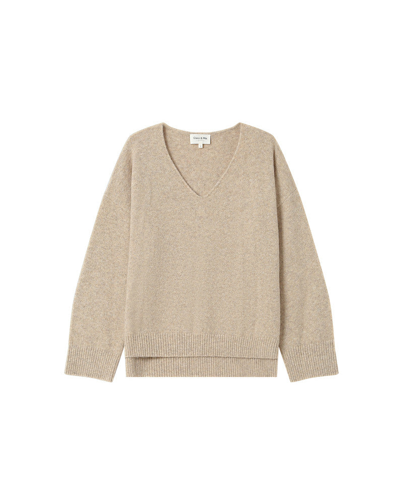 Grace & Mila - Sweater SALVADOR - Off white - Boutique Adam & Eve marque canadienne, marque québécoise