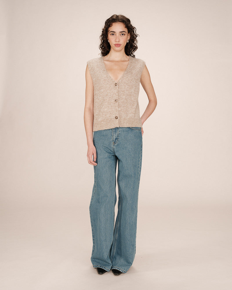 Grace & Mila - Cardigan SANTA - Sand - Boutique Adam & Eve marque canadienne, marque québécoise