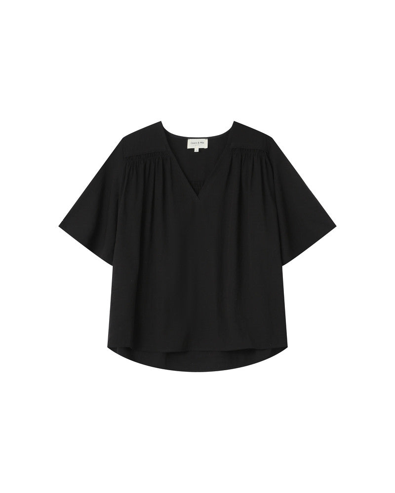 Grace & Mila - Blouse SEAGAL - Black - Boutique Adam & Eve marque canadienne, marque québécoise