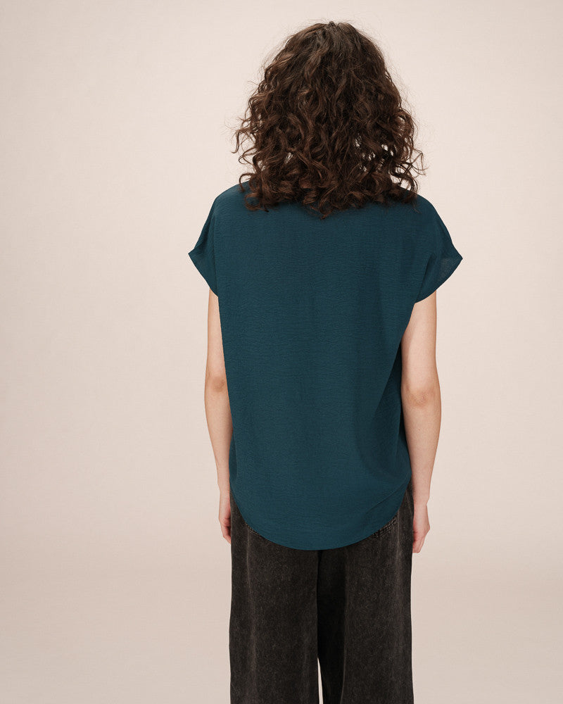 Grace & Mila - Blouse SEASON - Teal - Boutique Adam & Eve marque canadienne, marque québécoise