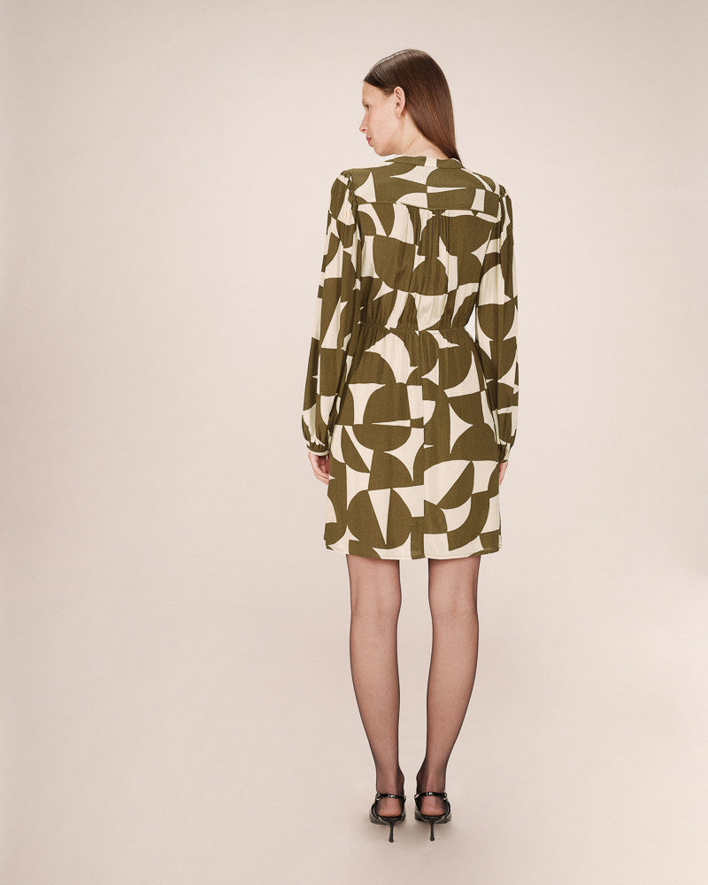 Grace & Mila - Dress SELIA - Khaki - Boutique Adam & Eve marque canadienne, marque québécoise