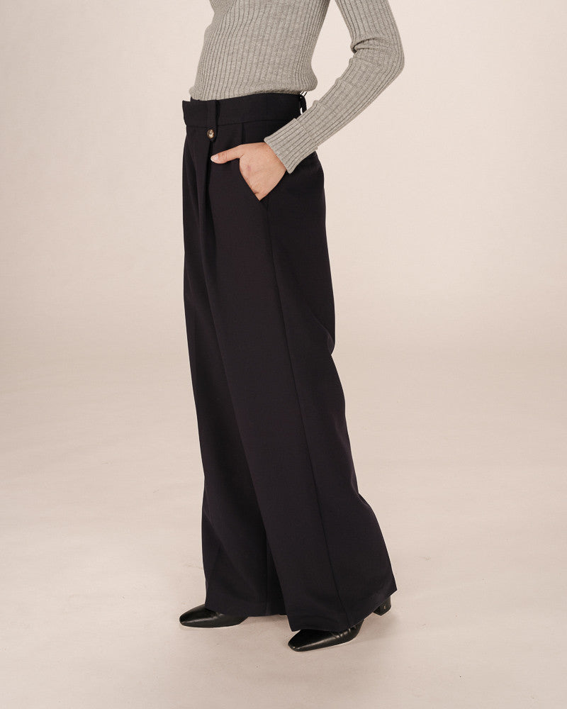 Grace & Mila Pants SEPTIME - Navy - Boutique Adam & Eve marque canadienne, marque québécoise