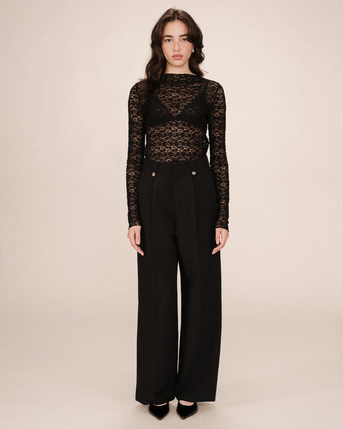 Grace & Mila Pants SEPTIME - Black - Boutique Adam & Eve marque canadienne, marque québécoise