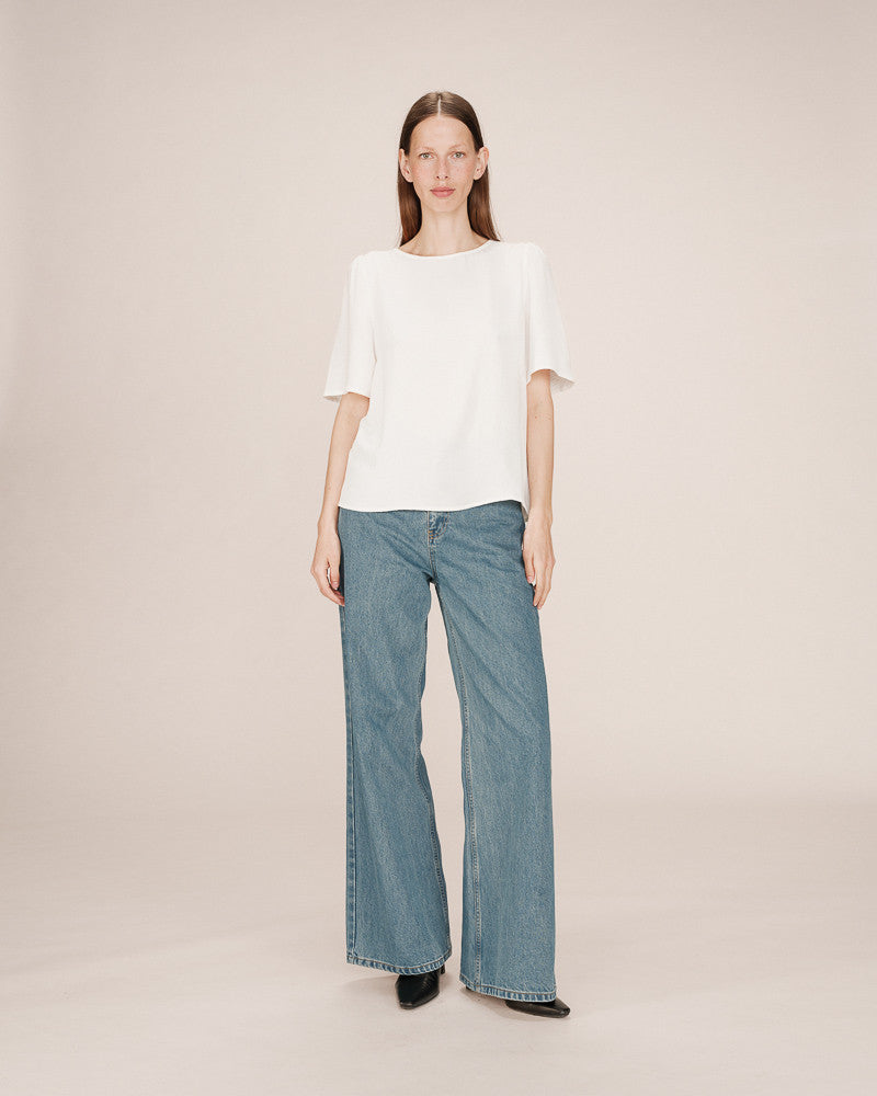 Grace & Mila - Blouse SHINE - Off white - Boutique Adam & Eve marque canadienne, marque québécoise