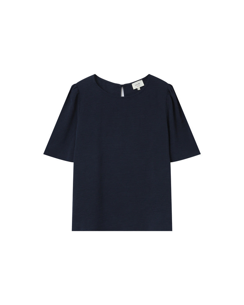 Grace & Mila - Blouse SHINE - Navy - Boutique Adam & Eve marque canadienne, marque québécoise