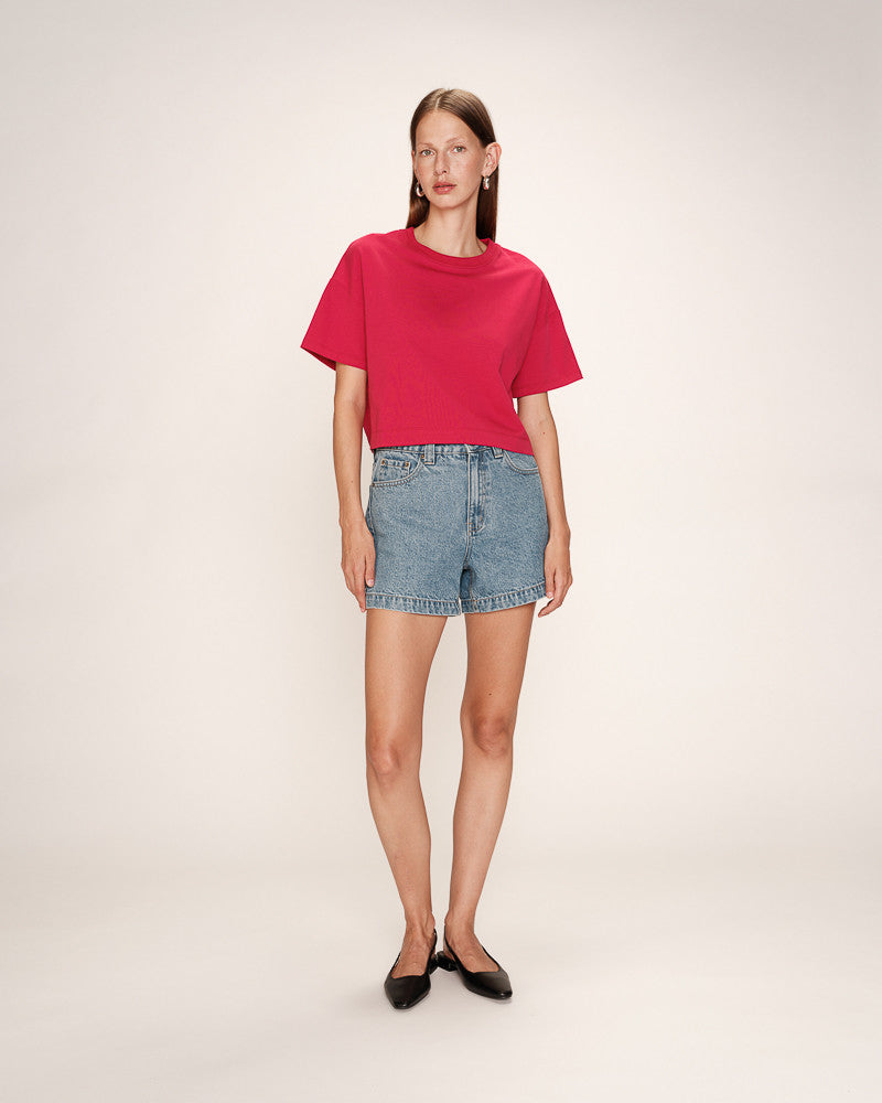 Grace & Mila- T-shirt RODIN - Red - Boutique Adam & Eve marque canadienne, marque québécoise