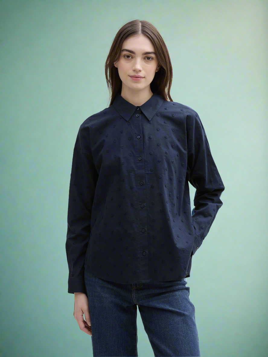 Tom Tailor Chemisier -1043137 - Marine - Boutique Adam & Eve marque canadienne, marque québécoise