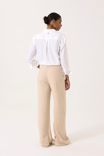 Pantalon Garcia CELIA - Blanc cassé - Boutique Adam & Eve marque canadienne, marque québécoise