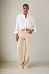 Pantalon Garcia CELIA - Blanc cassé - Boutique Adam & Eve marque canadienne, marque québécoise