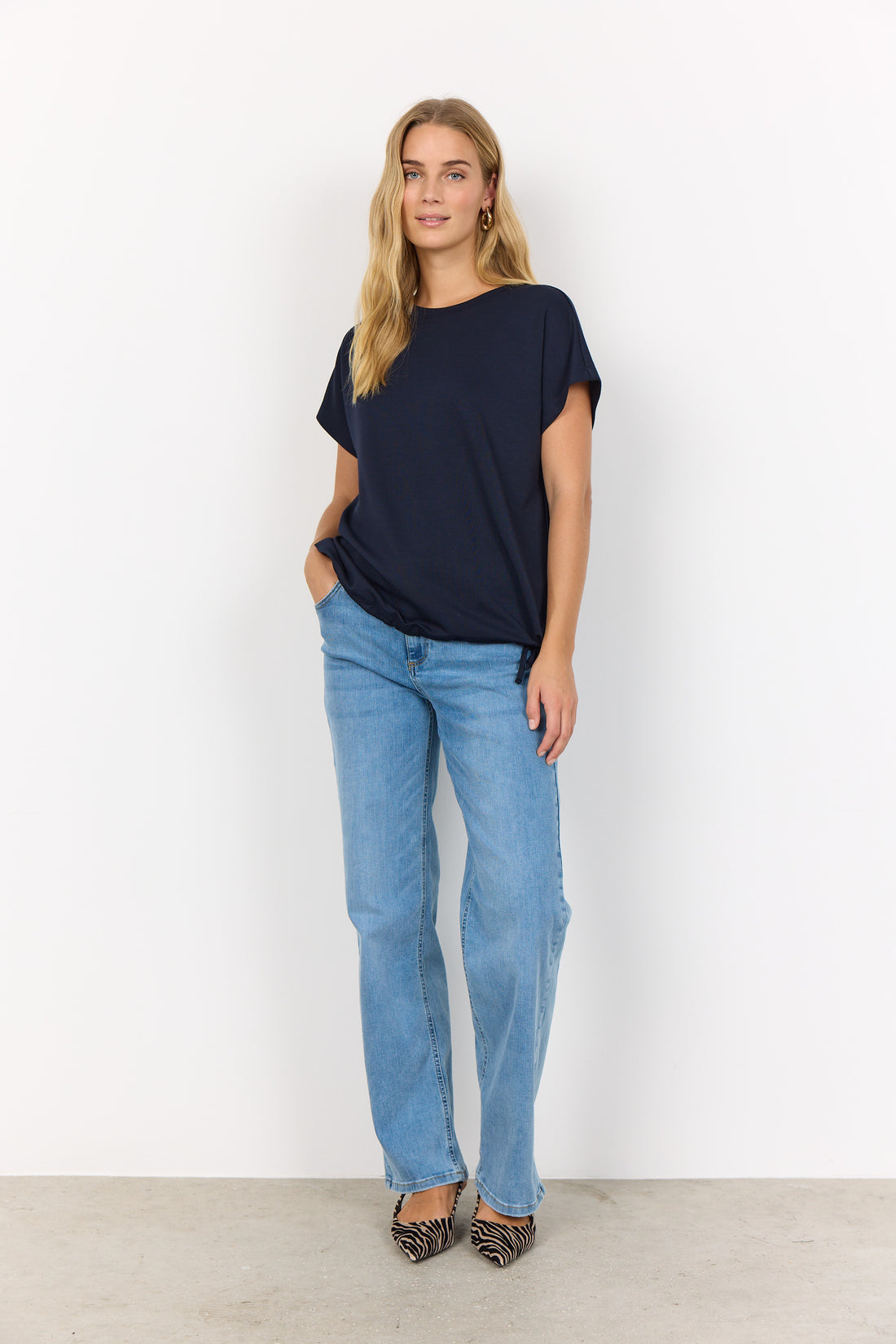 T-shirt Soya Concept BANU 169 - Marine - Boutique Adam & Eve marque canadienne, marque québécoise