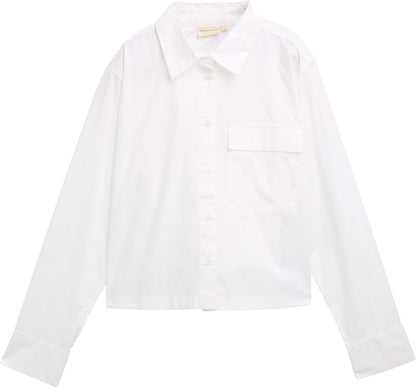 Tom Tailor Chemisier -1045489 - Blanc - Boutique Adam & Eve marque canadienne, marque québécoise