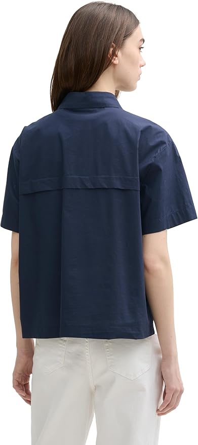 Tom Tailor Chemisier -1045489 - Marine - Boutique Adam & Eve marque canadienne, marque québécoise