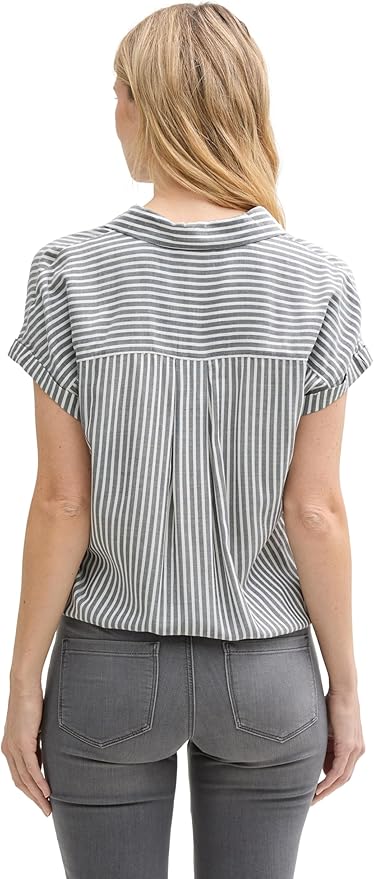 Tom Tailor Chemisier -1045239 - Gris - Boutique Adam & Eve marque canadienne, marque québécoise