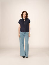 Grace & Mila - Blouse PEREZ - Navy - Boutique Adam & Eve marque canadienne, marque québécoise